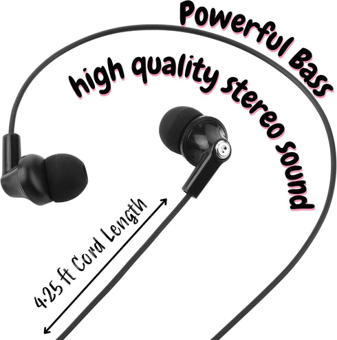 Mr. Pen- Ear Bud with Microphone for School, 4.25 Ft, 3.5mm Jack, Wired Earphones, Earbuds, in Ear Headphones, Earbuds Wired with Microphone, Ear ...