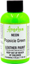 Angelus Neon Acrylic Leather Paint for Shoes, Boots, Jackets, Art, Customizing, Sneakers, Bags, & More – Popsicle Green – 4oz...