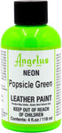 Angelus Neon Acrylic Leather Paint for Shoes, Boots, Jackets, Art, Customizing, Sneakers, Bags, & More – Popsicle Green – 4oz...