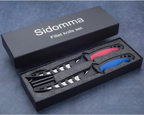 2 pcs Fishing Fillet Knife Set Stainless Steel 6.5 Inch Pro Fish Knife for Filleting, Fishing Gear, Fishing Tool Set, Fishing Sccessories Gifts fo...