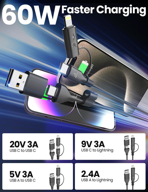Coiled USB C Cable, 3FT, USB C and Lightning Cable 2 in 1 iPhone 15 Car Charger Cord, 60W Fast Charging Cable for iPhone 15/15 Pro/15 Pro Max, Sam...