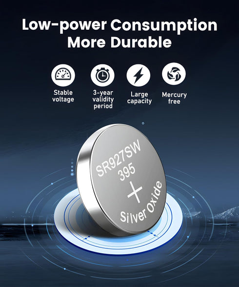 SR927SW 395/399 LR927 AG7 1.55V Silver Oxide Button Battery Replacement for LED Light Watch Batteries 20 Pack...