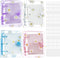 4 Sets Mini Transparent 3 Ring Binder Covers with Daisy Pattern Binder Inner Paper and Pockets Clear Soft PVC Notebook Loose Leaf Binder with Snap...