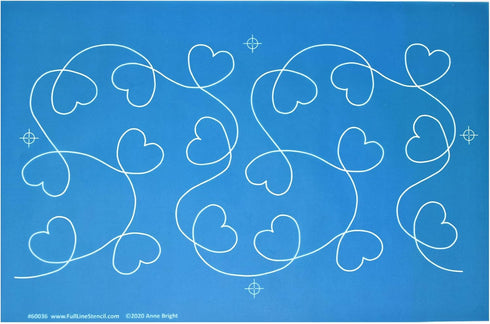 I Love It - Edge to Edge Stencil, Continuous Line Template for Free Motion Quilting, Domestic Machine Quilting, Hand Quilting, Long-Arm Quilting (...