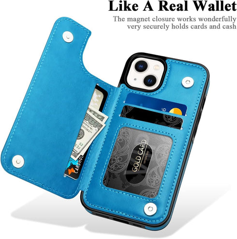MMHUO for iPhone 13 Case with Card Holder, Flower Magnetic Back Flip Case for iPhone 13 Wallet Case for Women, Protective Case Phone Case for iPho...