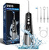 Water Dental Flosser Portable Teeth Cleaner 9 Modes Water Picks 300ml Cordless Oral Irrigator Rechargeable Ipx7 Waterproofe High Pressure for Trav...