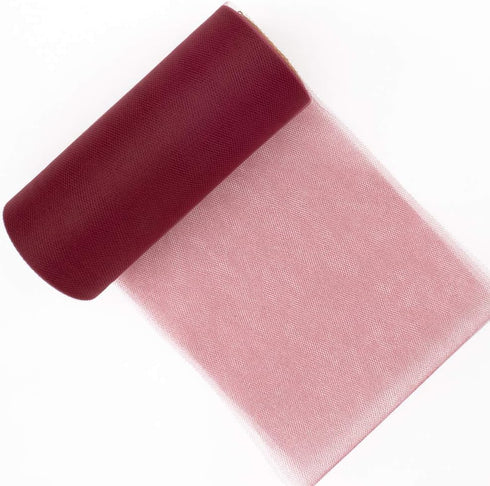 Creative Ideas Tulle Fabric Roll 6" by 25 yd (75'), 29 Colors Available, Wine...
