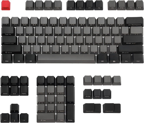 Happy Balls PBT Keycaps Side/Front Print Keycap Set OEM Profile Non-Backlit Thick Cherry MX Key Caps with Key Puller for 60%/87 TKL/104/108 MX Swi...