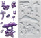 3D Fantasy Mushroom Chocolate Silicone Molds - Alice in Wonderland Themed Cake Decoration Fondant Molds, Silicone Candy Mold for Baking, Cupcake T...