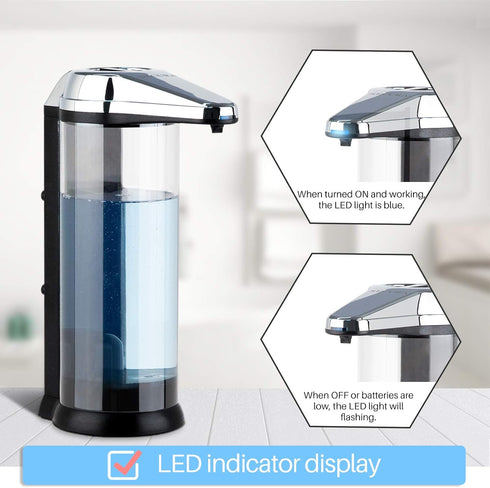 Secura 17oz Automatic Liquid Soap Dispenser, Touchless Battery Operated Hand Soap Dispenser with Adjustable Soap Dispensing Volume Control Dial, P...