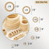 NNHOM 70 Pieces Wooden Rings for Macrame,Wood Rings for Crafts,7 Sizes Macrame Rings Wood Circles for DIY Craft, Ring Pendant and Connectors Jewel...