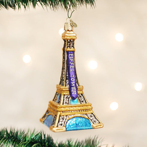 Old World Christmas Eiffel Tower Glass Blown Ornaments for Christmas Tree...