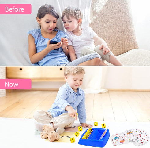 Matching Letter Game, Spelling Word and Increases Memory, Early Learning Educational Toy for Preschool & Kindergarten Kids Over 3-8 Years Old...