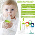 Food Feeder for Baby, Fruit Feeder Pacifier (3 Pcs) with 6 Different Sized Silicone Pacifiers 1 PCS Silicone Baby Food Dispensing Spoon 90ML with ...