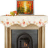 Embroidered Maple Leaves Mantel Top Runner Scarf for Thanksgiving and Fall (70 x 17 Inches)...