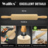 Walfos Classic Wooden Rolling Pin for Baking, Natural Beech Wood Rolling Pins, Dough Roller for Pizza, Pie, Pasta, Bread, Pastry, No Coating...