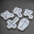Hendevl Cross Silicone Mould, 5pcs Cross Shape Silicone Mould Resin Casting Molds Cross Jewelry Mold for DIY Decorative Craft Jewellery Making Too...