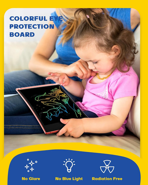 bravokids 2 Pack LCD Writing Tablet with Stylus, 8.5 inch Colorful Doodle Board Drawing Pad for Kids, Travel Games Activity Learning Toys, Birthda...