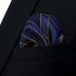 S&W SHLAX&WING Men's Pocket Square Blue Orange Geometric Large 12.6"...