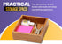 YBM Home Bamboo Drawer Organizer Storage Box for Kitchen Drawer, Junk Drawer, Office, Bedroom, Children Room, Craft, Sewing, and Bathroom, 2 Pack ...