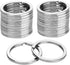 24 Pack Flat Key Rings Metal Split Ring for Home Car Keys Organizations, Jewelry Making, 1 Inch (Silvery)...