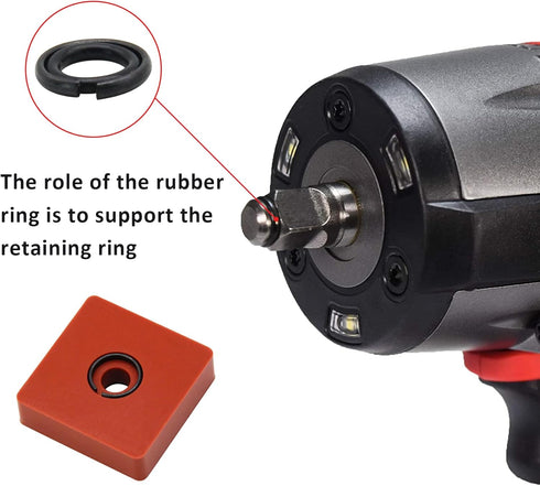 10+10 Sets 3/8" & 1/2" Impact Wrench Retainer Rings with O-ring, Fit For Electric/Pneumatic Wrench, Including Anvil Retaining Ring Install Tool (R...