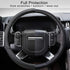 COFIT Breathable Steering Wheel Cover Microfiber Leather with Center Mark Design Large Size 15 1/2-16 Inch Black...
