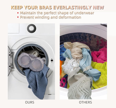 Bra Washing Bag for Laundry, Silicone Lingerie Bags for Washing Delicates, Laundry Bag Washing Machine & Dryer Washing Bags for A-38D Cup Bras, Ma...
