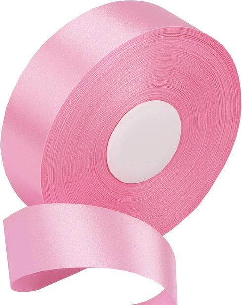 1.5" Single Face Satin Ribbon 50 Yards Roll for Gift Wrap Sewing Projects Crafting Projects DIY Bow Wedding Decoration (Pink)...