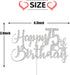 Silver Glitter Happy 75th Birthday Cake Topper - 75th Birthday Cake Topper, 75th Birthday Party Decoration...