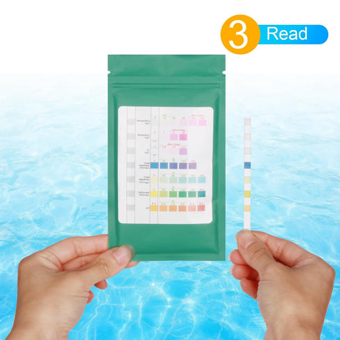 Aquarium Test Strips for Freshwater and Saltwater, 100 Pcs of 7 in 1 Test Strips, pH, Alkalinity, Nitrite, Nitrate, Chlorine, Carbonate, Hardness...