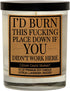 Funny Candle Gifts for Women, Men, Coworkers, Administrative Assistant, Boss Day, Promotions, Made in The USA, Presents for Best Friend Going Away...