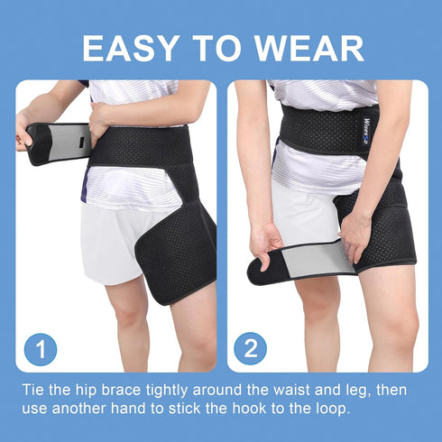 Hip Brace, Groin Wrap Hip Brace for Sciatica Pain Relief, Thigh Support for Groin, Thigh, Hamstring, Pulled Muscle Injury, Sciatic Nerve Brace For...