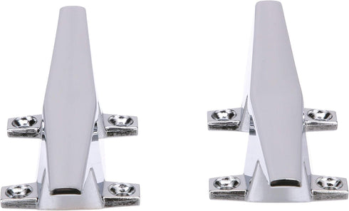 Attwood 6245-6 Chrome-Plated Zinc Cleats, 6 Inches Long, 2 3/32 inches Wide, Install with 4 Included #10 Fasteners...