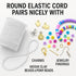 Mandala Crafts 1mm White Elastic Cord for Jewelry Making - 109 Yds Stretchy Cord Round Elastic Strings for Bracelets Making String - Stretchy Stri...