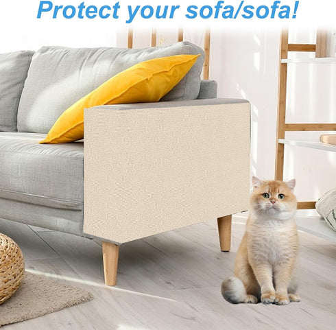 Trimmable Cat Scratching Post Carpet Covered 78.7”x15.8” Self-Adhesive Cat Tree Shelves Replacement Parts Mat Cat Scratcher Mat for Cat Shelf Step...