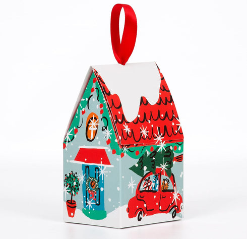 Galison Christmas Car 130-Piece Puzzle Ornament – Mini Puzzle Measures 6’ x 8.25” – Festive Holiday Puzzle Packaged in Ornament Box – Makes a Grea...