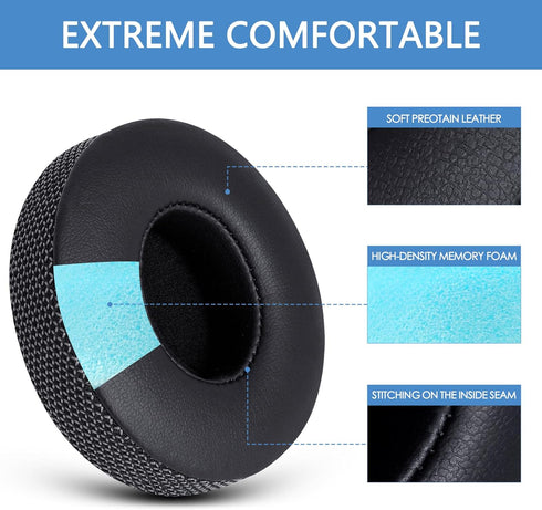 GVOEARS Ear Pads Replacement for Beats Solo 3 - Earpad Cushions Compatible with Beats by Solo3/Solo2 Wireless ON-Ear Headphones with Protein Leath...