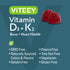 Vitamin D3 K2 Gummies - 1000 IU Vitamin D3 and K2 100mcg - Bone & Heart Health for Adults and Teens - Vegetarian, Gelatin Free, GMO Free - Tasty C...