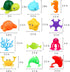 Baby Bath Toys for Kids Ages 1-3,Mold Free Silicone Suction Cup Toys for Toddlers 2-4,No Hole Light Up Ocean Animal Bathtub Sensory Toys for Babie...