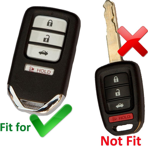2Pcs Alegender Silicone Car Key Fob Case Cover Holder Shell for 2017 2018 2019 2020 2021 Honda Accord Sport EX EX-L Civic Si HRV HR-V EX Ridgeline...