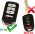 2Pcs Alegender Silicone Car Key Fob Case Cover Holder Shell for 2017 2018 2019 2020 2021 Honda Accord Sport EX EX-L Civic Si HRV HR-V EX Ridgeline...
