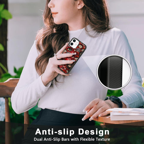Cool Red Eye Phone Case, Trippy Scary Horror Eyeball Partten iPhone 12/12 Pro Case, Non-Slip Design and Shock Absorption, Phone Case for Teen Girl...