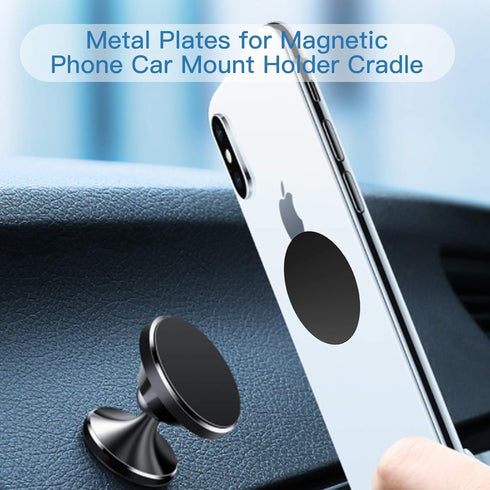 OWLKELA Mount Metal Plate for Phone Magnet Car Mount Holder Cradle with Adhesive, Universal Replacement Sticker Compatible with Magnetic Mounts - ...
