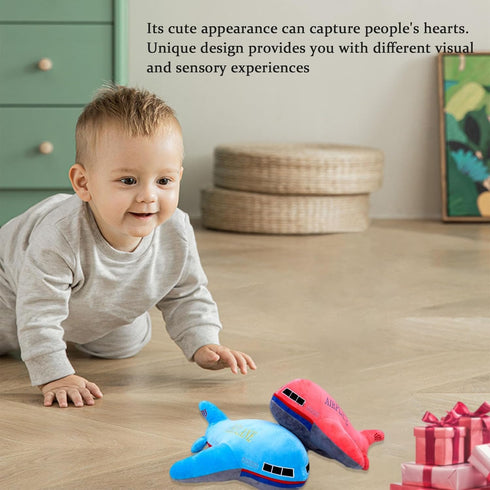 15.7" Airplane Plush Stuffed Aircraft Pillow Model Toy,Gifts for Boys Kids,Blue...