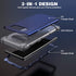 for Galaxy Note 8 Case, Note 8 Case Blue for Men, IDweel 3 in 1 Shockproof Slim Hybrid Heavy Duty Protection Hard PC Cover Soft Silicone Rugged Bu...
