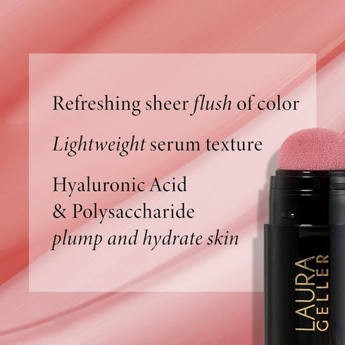 LAURA GELLER NEW YORK Serum Blush Tint, Lightweight Liquid Blush for Cheeks, Weightless Watercolor Sheer Finish, Practical Pink...