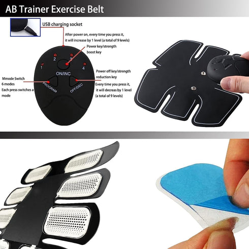 Abdominal Toning Trainer, Abs Workout Equipment, Ab Sport Exercise for Men and Women, Waist Trainer Tummy Green Grey, Large...