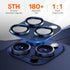 2 Pack Camera Lens Protector for iPhone 15 Pro Max/iPhone 15 Pro/iPhone 14 Pro Max/iPhone 14 Pro, Aluminum Alloy Sapphire Glass Camera Cover Scree...