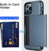 JETech Wallet Case for iPhone 12/12 Pro 6.1-Inch with Card Holder, Dual Layer Shockproof Protective Phone Cover, Sliding Hidden Slot (Sea Blue)...